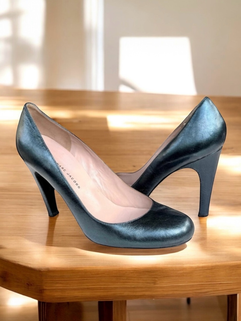 Marc Jacobs Heels Metallic Blue Pumps